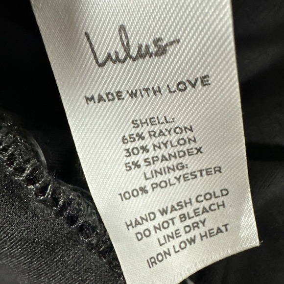 Lulus Dress Womens Large‎ Black Sealed With a Kiss Bodycon Casual Black Dress - Picture 11 of 12